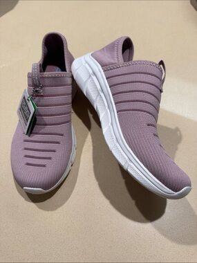 BOBS from Skechers Women's Slip-On Knit Sneakers - Mauve Pink